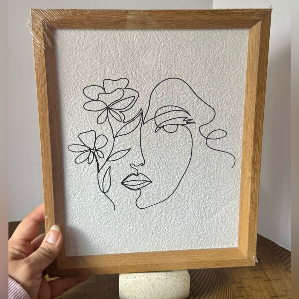 Bundle Set (2) - Minimalist Line Art - Woman Flowers Butterfly- Art Decor - Picture 7 of 11